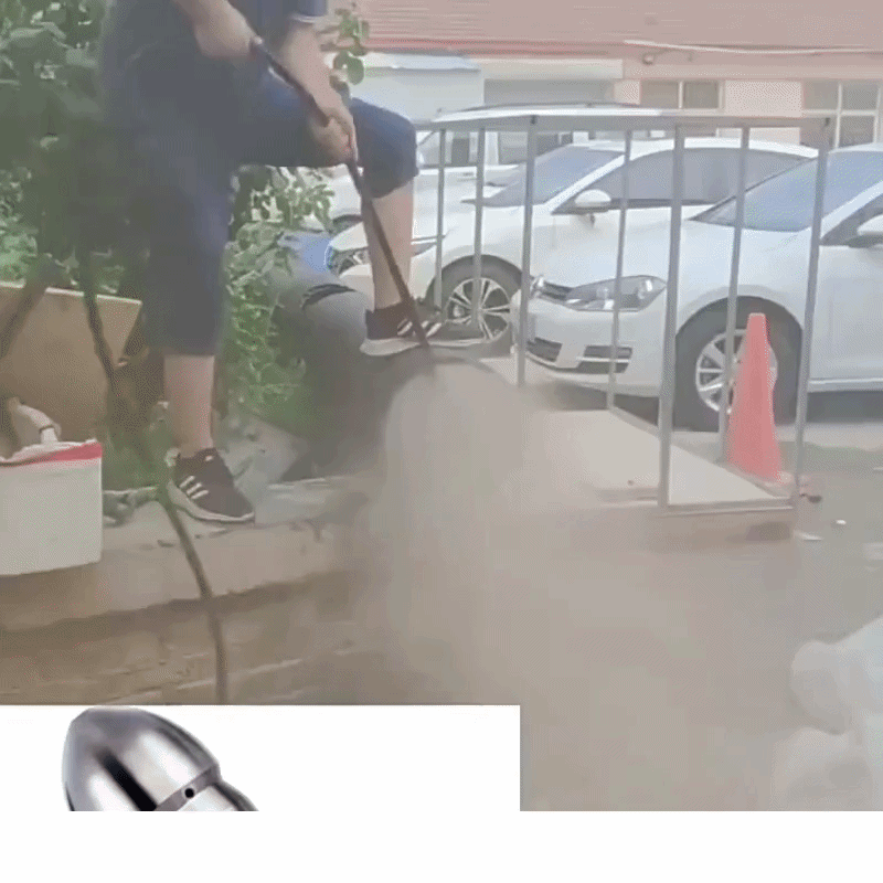 Boquilla Desatascadora para Tuberías Limpieza de Desagües con 7 Chorros  Conector Rápido 1/4" | Acero Inoxidable
